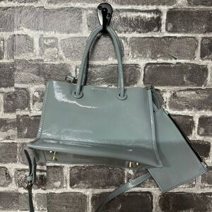 NEW Zara mini purse bag baby blue coin purse